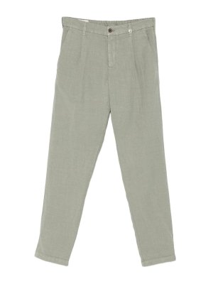 Myths: pantaloni casual - Pantaloni in lino grigio con pinces