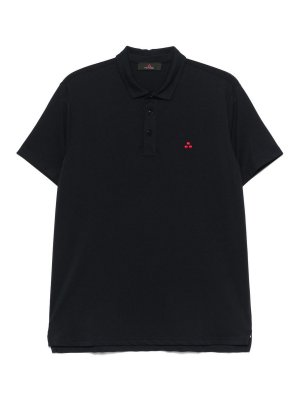 PEUTEREY: polo shirts - Polo in blue with logo and short sleeves