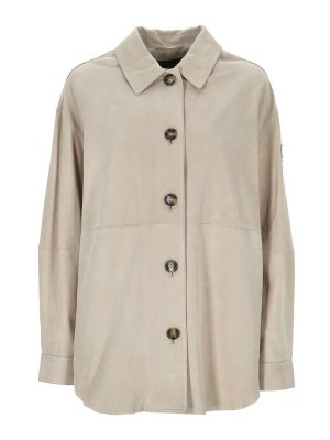 PEUTEREY: leather jacket - Lya suede leather jacket
