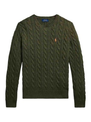 POLO RALPH LAUREN: polo shirts - Green knit sweater