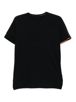 RRD Roberto Ricci Designs: t-shirts - T-shirt in black cotton with orange detail