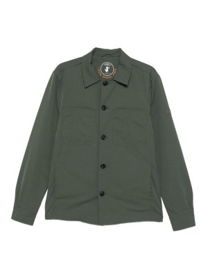 Save The Duck: camicie - Giacca-camicia abbottonata verde scuro