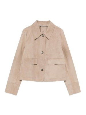 THE JACK AND JACKIE LEATHERS: giacche in pelle - Giacca in camoscio beige