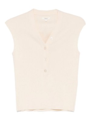 YERSE: Tops & Tank tops - Ecr lavander top with buttons and v-neck