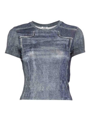 Liu Jo: T-shirts - T-Shirt - Blau