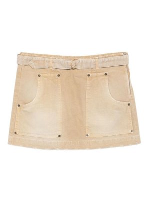 Semicouture: minigonne - Minigonna Florida in denim beige