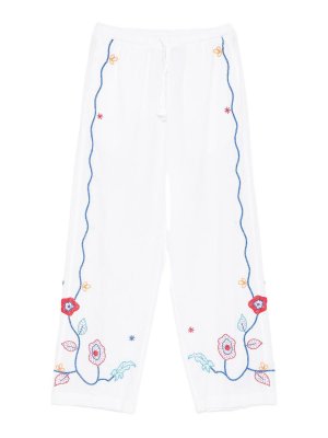 FORTE FORTE: casual trousers - White cotton trousers