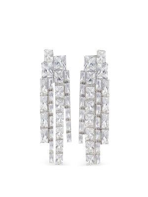 Self Portrait: Orecchini - Orecchini pendenti in argento con strass