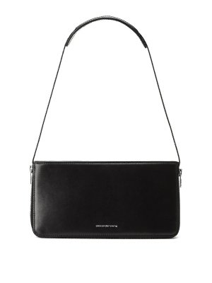 ALEXANDER WANG: shoulder bags - Black logo shoulder bag