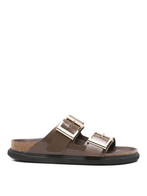 BIRKENSTOCK: Loafers & Slippers - Arizona brown slippers