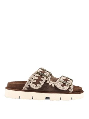 MOU: sandals - Sandals with double buckle and white sole