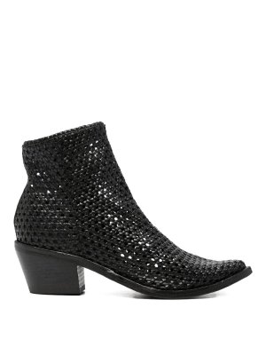 ZOLFO: ankle boots - Ankle boots melody in black woven leather