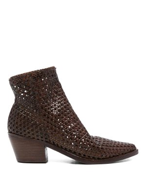 ZOLFO: ankle boots - Melody ankle boots in woven marsala leather