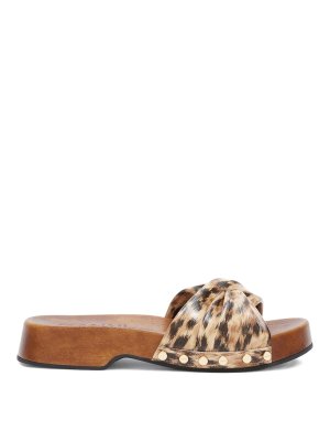 GANNI: mules shoes - Low clogs with animalier band