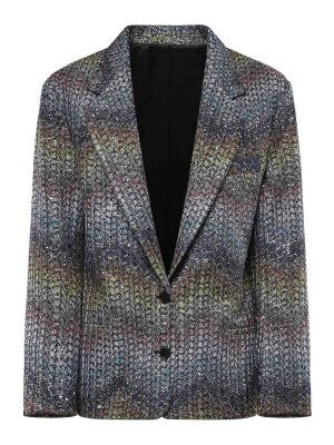 MISSONI: blazers - Single-Breasted Lam Viscose Blazer