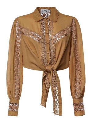 CHARO RUIZ: shirts - Devi Cropped Shirt In Cotton Voile