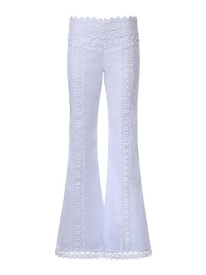 CHARO RUIZ: pantaloni casual - Pantaloni Vianora in voile di cotone e pizzo