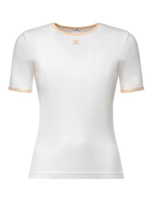 Courreges: T-shirts - T-Shirt - Weiß