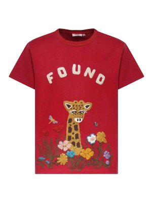 FOUND: Tシャツ - Tシャツ - ダークレッド