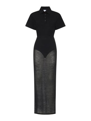 Alaïa: Knielange Kleider - Knielanges Kleid - Schwarz