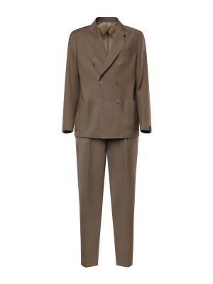 SANTANIELLO: formal suits - Double-Breasted Wool Suit