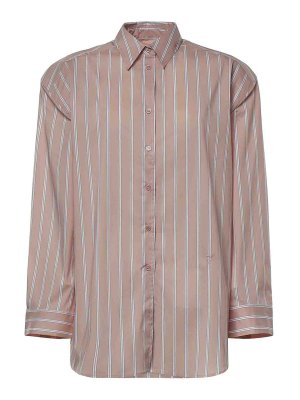 THE FRANKIE SHOP: shirts - Oana Striped Shirt In A Cotton Blend