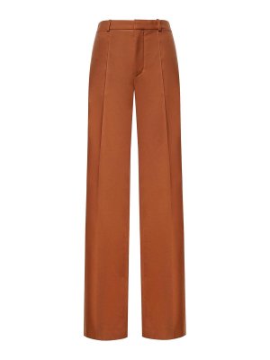 CHLOE': pantaloni casual - Pantaloni Svasati In Gabardine Di Lana