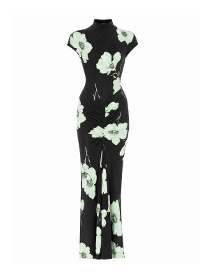 Alaïa: Knielange Kleider - Knielanges Kleid - Schwarz