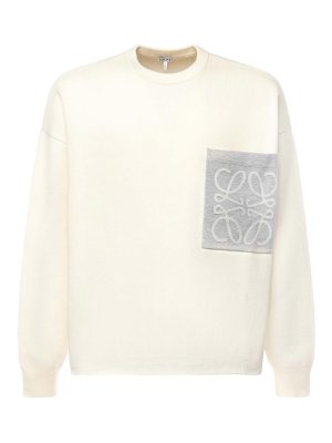 LOEWE: Pull col rond - Pull Col Rond - Beige
