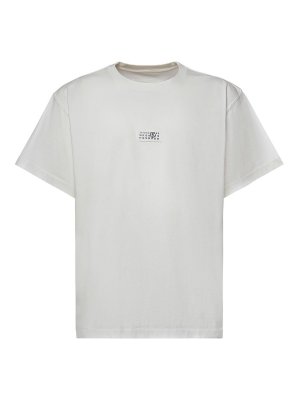 MM6 MAISON MARGIELA: t-shirt - T-shirt in jersey numerico con logo