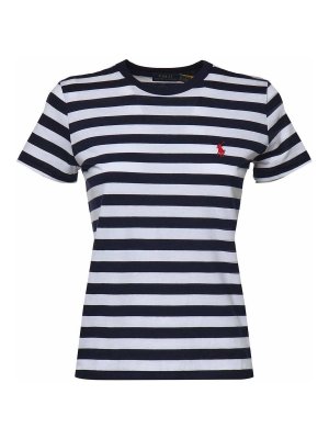 POLO RALPH LAUREN: t-shirts - Striped Cotton T-Shirt With Logo