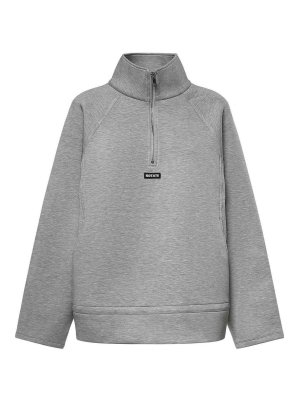 ROTATE Birger Christensen: Turtlenecks & Polo necks - Half-Zip Scuba Jacket With Logo