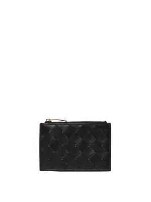 BOTTEGA VENETA: wallets & purses - Intrecciato Zip Card Holder