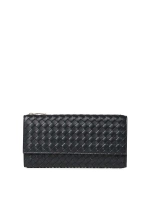 BOTTEGA VENETA: wallets & purses - Long Braided Leather Wallet