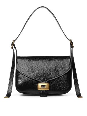 BALENCIAGA: shoulder bags - Medium Clicca Leather Shoulder Bag