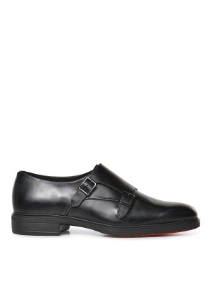 SANTONI: Mocassini e slippers - Doppia fibbia in pelle