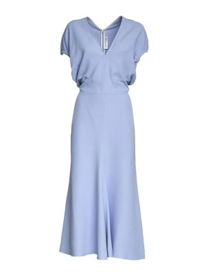 VICTORIA BECKHAM: Knielange Kleider - Knielanges Kleid - Hellblau