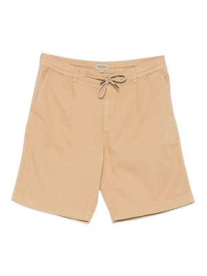WOOLRICH: pantaloni shorts - Shorts con coulisse in misto lino-cotone
