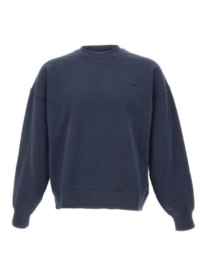 CARHARTT: crew necks - Blue cotton crewneck sweatshirt