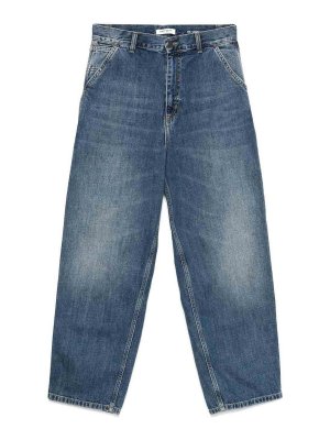 CARHARTT: jeans dritti, a sigaretta - Jeans lunghi con tasche e logo