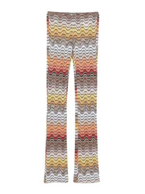 MISSONI: pantaloni casual - Pantaloni lunghi con motivo greca multicolore