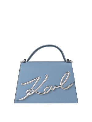 KARL LAGERFELD: Schultertaschen - Schultertasche - Hellblau
