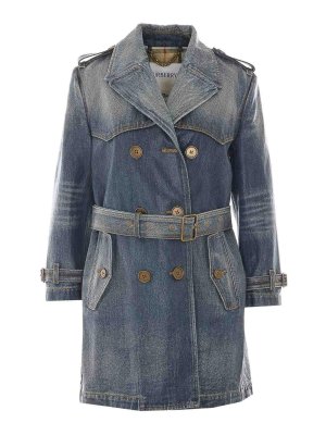 BURBERRY: denim jacket - mid blue denim jacket