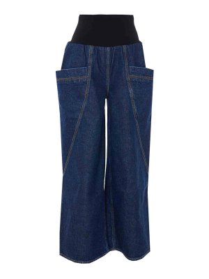 Alaïa: pantaloni sport - pantaloni sportivi in denim
