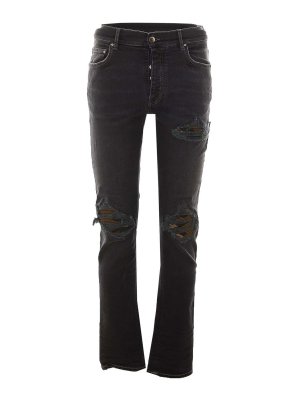 AMIRI: skinny jeans - black camo mx1 jeans