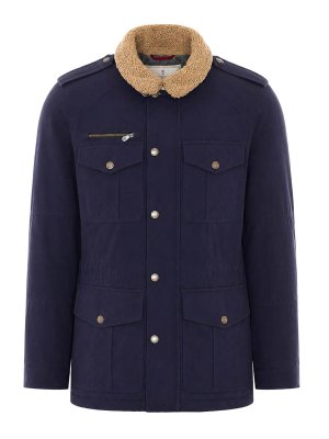 BRUNELLO CUCINELLI: Col roulé & Col polo - Pull Col Roulé - Bleu