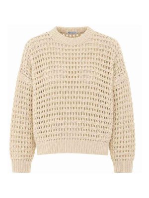 BRUNELLO CUCINELLI: Pull col rond - Pull Col Rond - Blanc