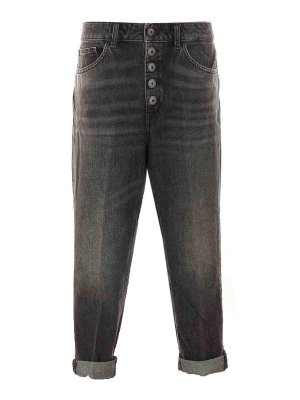 DONDUP: Jeans à jambe droite - Jean Droit - Noir