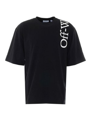 OFF-WHITE: t-shirts - Off white black vertical booksih t-shirt