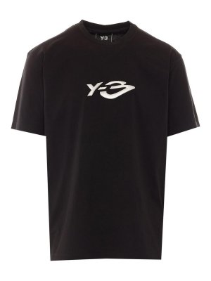 Y-3: t-shirts - Adidas y-3 black t-shirt